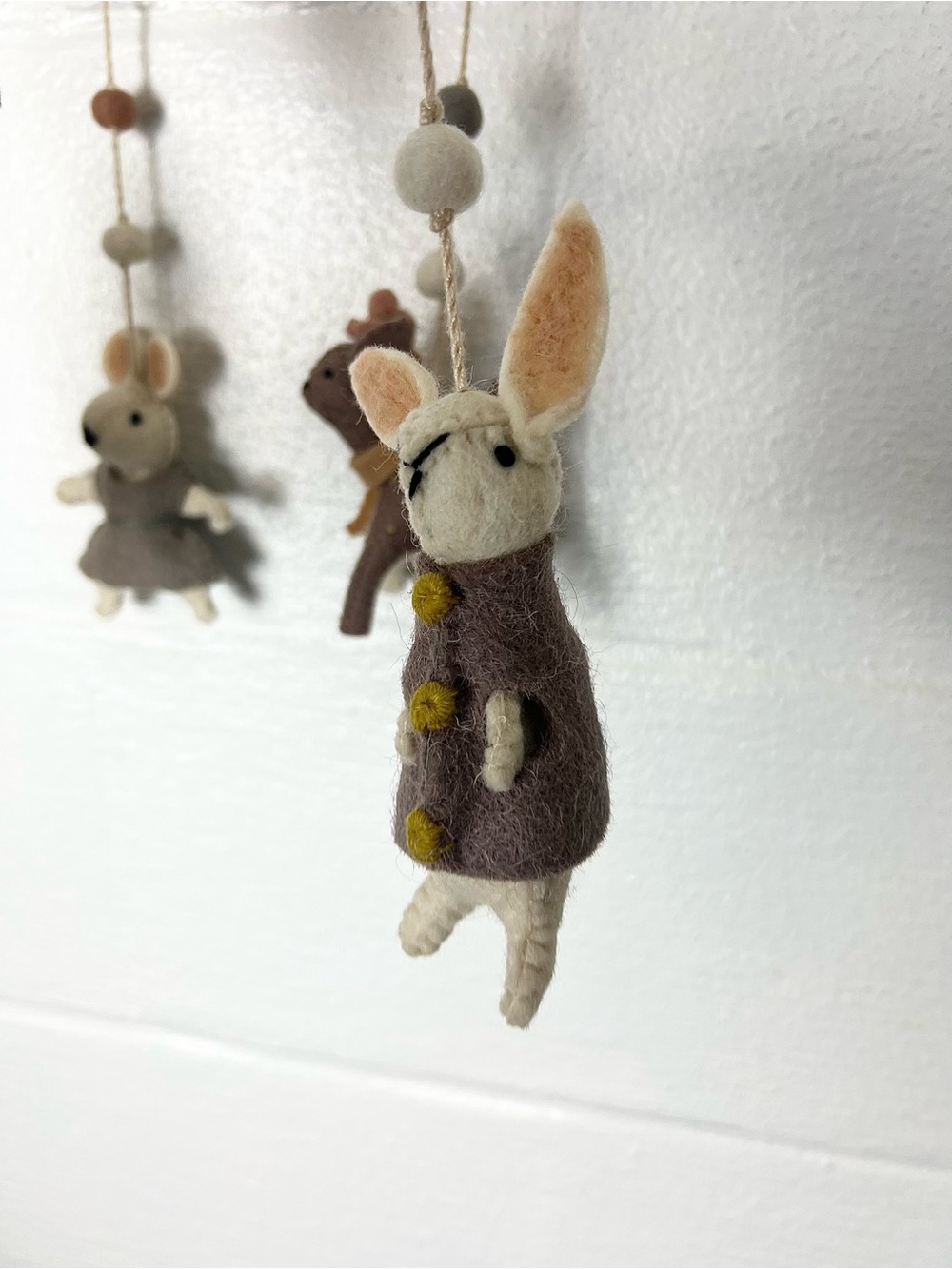 Woodland animals Baby Mobile nursery decor Neutral mushroom deer bunny - Picture 6 of 7